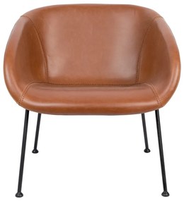 Hnedé kreslo z umelej kože Zuiver Feston