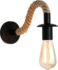 Toolight Toolight, nástenné svietidlo 1xE27 APP1466-1W, čierna-hnedá, OSW-03603