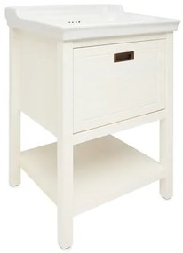 Kúpeľňová skrinka s umývadlom Naturel Country 65x85x53 cm biela COUNTRY65ZBI, 1 ks