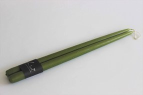 Zelená kónická sviečka XXL 2ks 40cm
