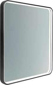 Dotykové nástěnné zrcadlo s LED osvětlením VEGA 60x65 cm černé