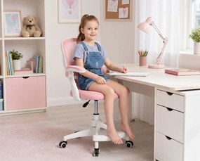 Detská otočná stolička JUNIOR ružová