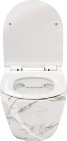 Rea Carlos Slim Lava Shiny, závesná WC misa Rimless 49,5x37x35,5 cm, imitácia kameňa, REA-C0536