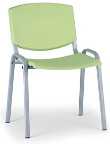 Konferenčná stolička Design - sivé nohy, zelená