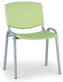 Konferenčná stolička Design - sivé nohy, zelená