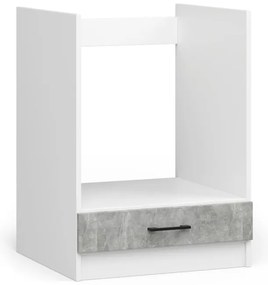 Spodná kuchynská skrinka na rúru OLIWIA S60KU biela / betón