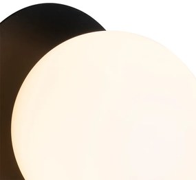 Nástenná lampa čierna IP44 s vypínačom - Cederic