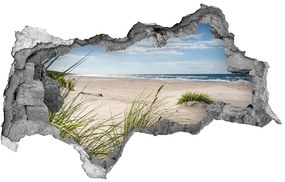 Diera 3D v stene nálepka Mrzeżyno beach nd-b-120152724