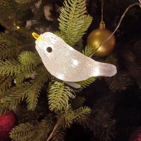 DECOLED LED světelní ptáčci, akryl, 5 ks, teple bílá