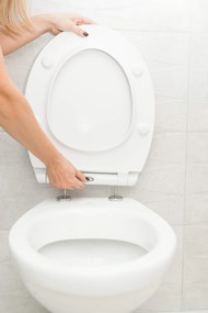 Laveo WC sedadlo Duroplast Soft Close Slim - ADA_600E, biela