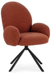 Kreslo v tehlovej farbe Dario – Marckeric
