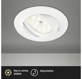 LED vstavané svietidlo 1x5W 3000K IP23 Ø 68 mm, biele