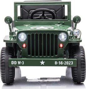 LEAN CARS Elektrické autíčko na akumulátor JH-103 armádne zelené 4x4