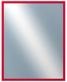 DANTIK - Zrkadlo v rámu, rozmer s rámom 80x100 cm z lišty BOX červená morená (1750)