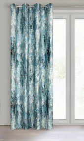 ZATEMŇOVACÍ ZÁVES NA KRÚŽKOCH MALIA 140X250 CM TYRKYSOVÁ