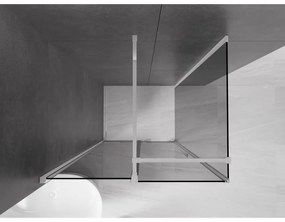 Mexen Velar, sprchový kút s posuvnými dverami 130 x 85 cm, 8mm šedé sklo, chrómová, 871-130-085-41-01