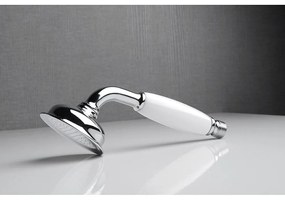 Mosadzná sprchová hlavica v lesklo striebornej farbe ø 7 cm Epoca – Sapho