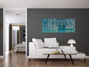 Obraz - Claude Monet, Palazzo da Mula, Venice, reprodukcia (120x50 cm)