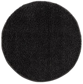 Dekorstudio Jednofarebný okrúhly koberec PULPY antracitový Priemer koberca: 200cm