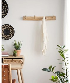 Nástenný vešiak z tíkového dreva v prírodnej farbe 63 cm Gaillech – Kave Home