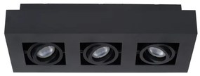 Lucide 09119/16/30 - LED Bodové svietidlo XIRAX 3xGU10/5W/230V čierna