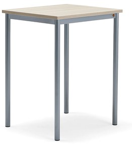 Stôl SONITUS PLUS, 700x600x900 mm, akustický HPL - jaseň, strieborná