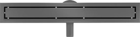 Mexen Flat 360° M13 sprchový žľab 2v1, 70 cm, brúsený grafit, 1E10070-40