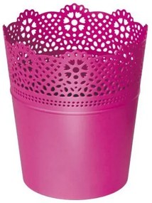 Kvetináč s krajkou fuchsiový