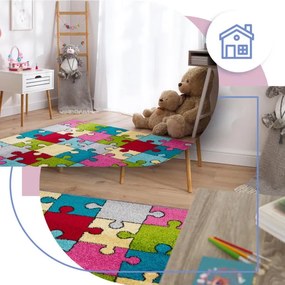 Koberec Agnella Funky Top Super Puzzle žltý