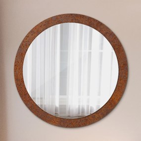 Okrúhle ozdobné zrkadlo Hrdzavý kov fi 90 cm
