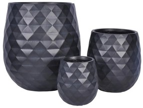 Kvetináč LT14658-3S 20x20x23 cm  P37A tmavosivý