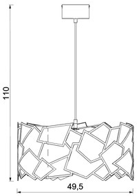 Luster na lanku CAMO 3xE27/15W/230V zlatá