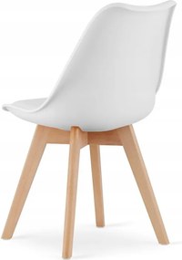 Jedálenská zostava TODI 80cm okrúhly stolový set biely a 2 stoličky MARK biele + 2 stoličky MARK biele  ZADARMO