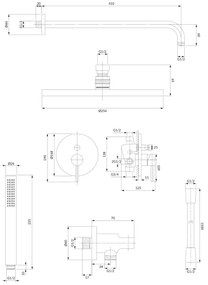OMNIRES SYSY22XCR - Sprchová sada s podomietkovou batériou Y lesklý chróm
