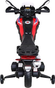 Ramiz BMW F850 GS Detský motocykel na batérie červený + asistenčné kolesá + LED audio + pomalý štart + EVA