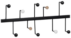 Čierny kovový nástenný vešiak – Ixia