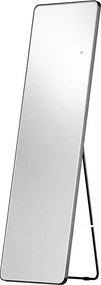 Mereo Mereo, zrkadlo hranaté 500x1700 mm, LED osvetlenie, závesné aj stojaté, čierny rám, MER-CN188