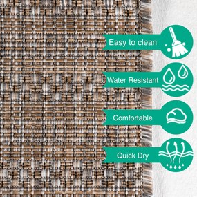 Ayyildiz, Kusový koberec Zagora 4513 Beige – na von aj na doma, 120x170, béžová, chodba / predsieň