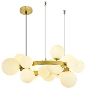 Brilagi - LED Luster na lanku MILLA 15xG9/3W/230V zlatá/biela
