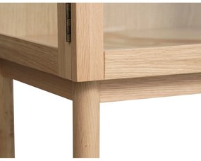 Vitrína z dubového dreva v prírodnej farbe 88x140 cm Elba – Unique Furniture