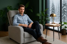 Relaxačné kreslo René rozkladacie šedé