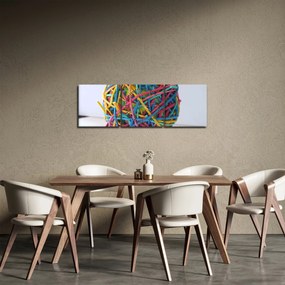Obraz gumičiek (s hodinami) (90x30 cm)