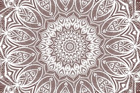 Tapeta Mandala harmónie na hnedom pozadí