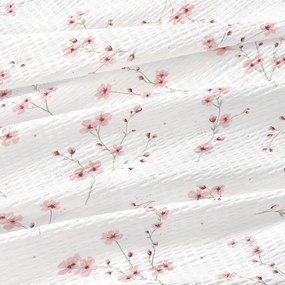 Goldea krepové posteľné obliečky - kvitnúce sakury 140 x 200 a 70 x 90 cm