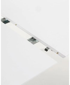Biely okrúhly rozkladací jedálenský stôl s bielou doskou ø 90 cm Oqui – Kave Home