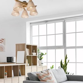 Prisadený luster ANTONIO 5xE14/40W/230V dub