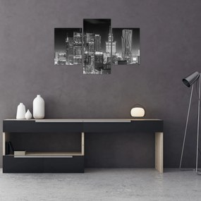 Obraz - Čiernobiely New York (90x60 cm)