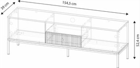 TV stolík Maggiore I 154,5 cm kašmírový