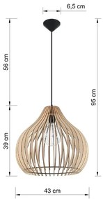 Béžové závesné svietidlo Sollux Pantilla