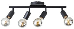 Brilliant - Bodové svietidlo TIFFANY 4xE27/28W/230V čierna